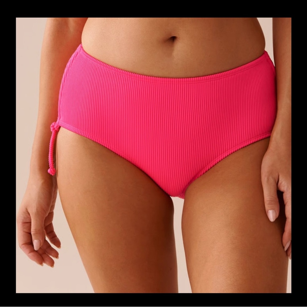 Vibrant Pink High-Waisted Bikini Bottom